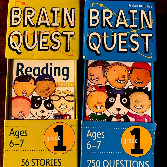 Brain Quest  Q&A Cards & Brain Quest 1st Grade Reading Both 1st Grade - Picture 1 of 12